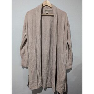 BAREFOOT DREAMS QVTCL1070 CozyChic Lite‎ Knit Nude Open Front Cardigan Sz SM